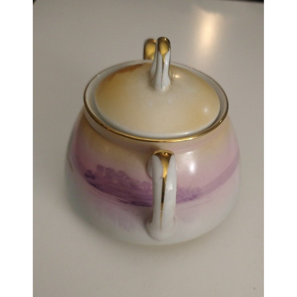 Vintage Hand painted Porcelain sugar dish - Picture 4 of 9